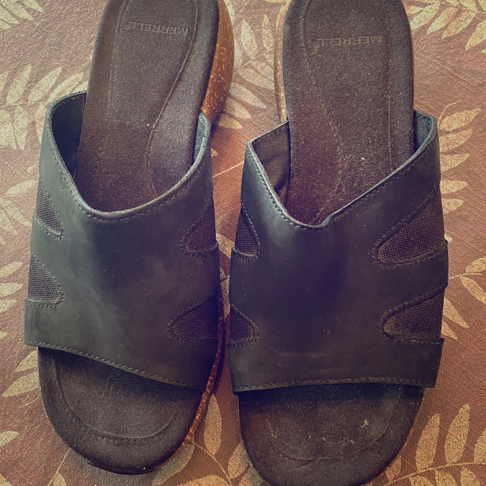Merrill slide sandals black